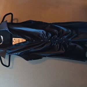 Zara Black Satin Mini Dress